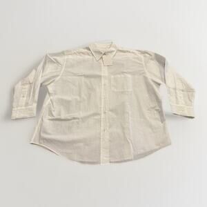 MOIA Womens White Box Shirt Button Up Long Sleeve One Size Shirt NWT NEW $158